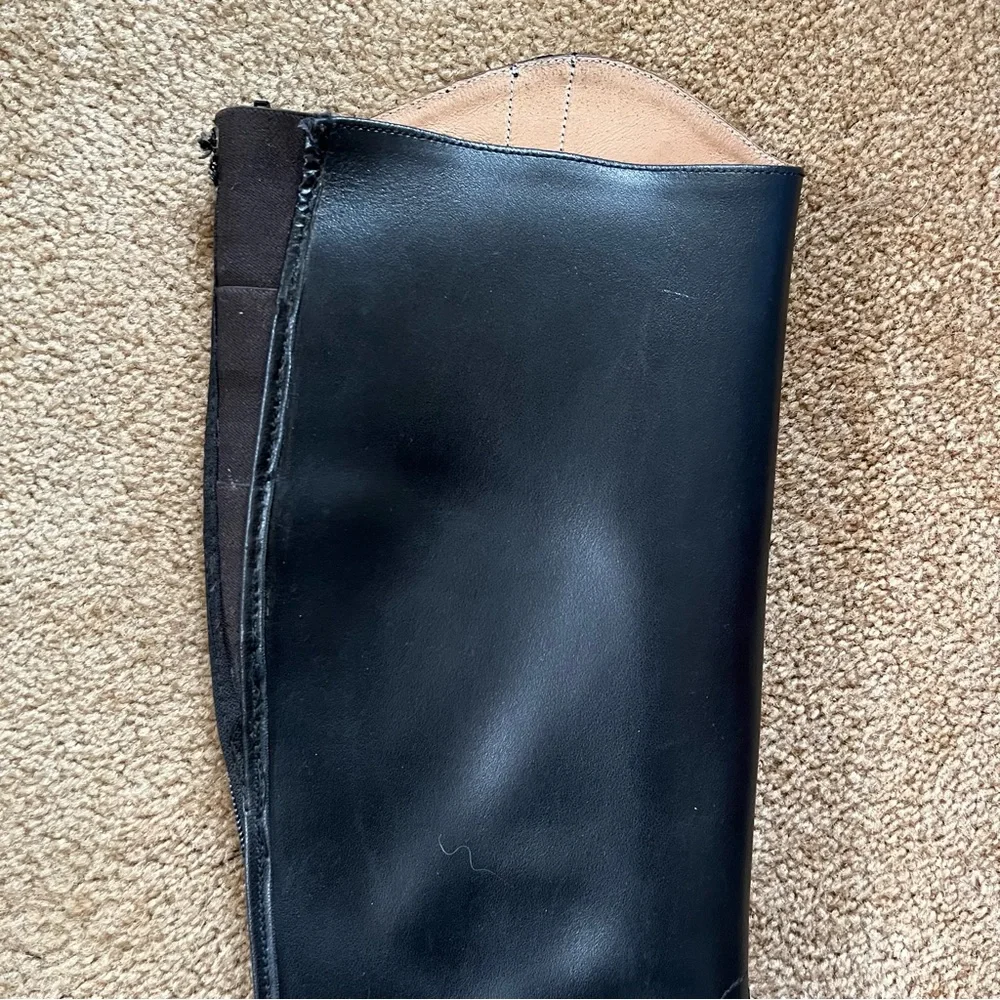 Women's Equestrian Horse Riding Boots Zip Black Lace Up Size US 7.5 European 38 - Picture 5 of 15